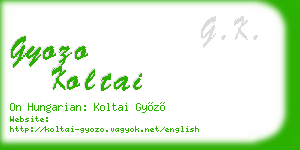 gyozo koltai business card