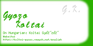 gyozo koltai business card